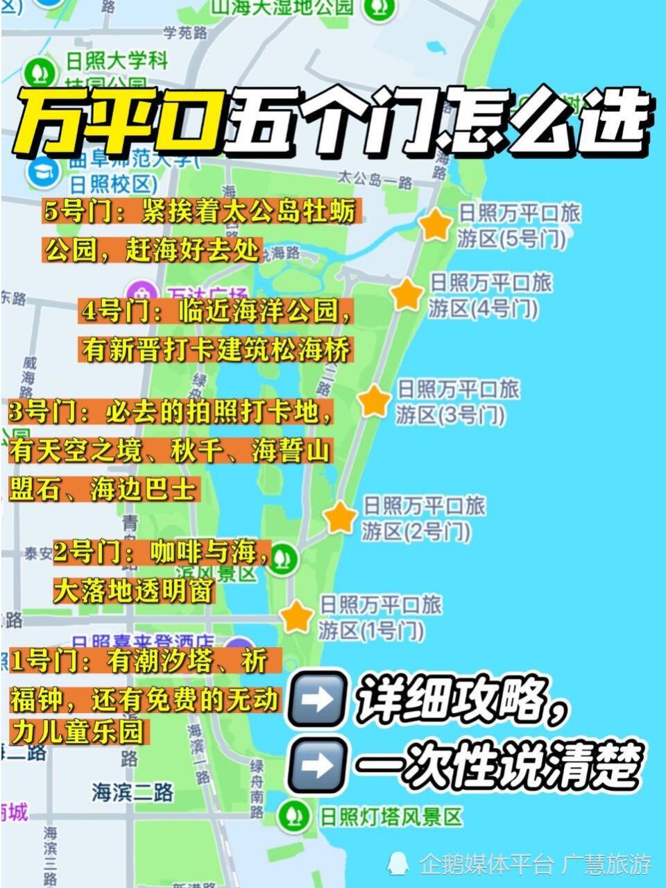 日照旅游万平口全攻略，5 个门怎么玩